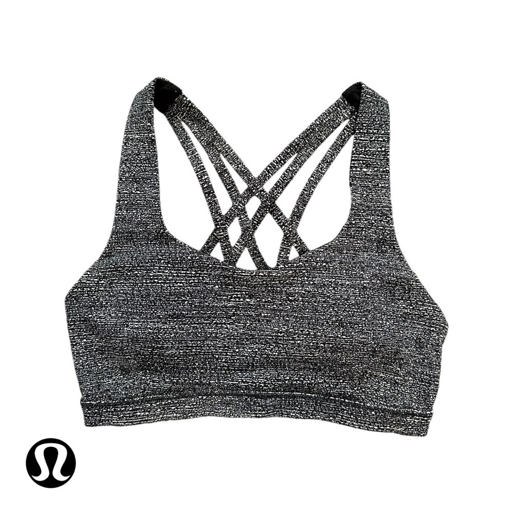 Lululemon Free To Be Serene Bra Size 6 | Salt  Alpine White Black - Picture 5 of 14